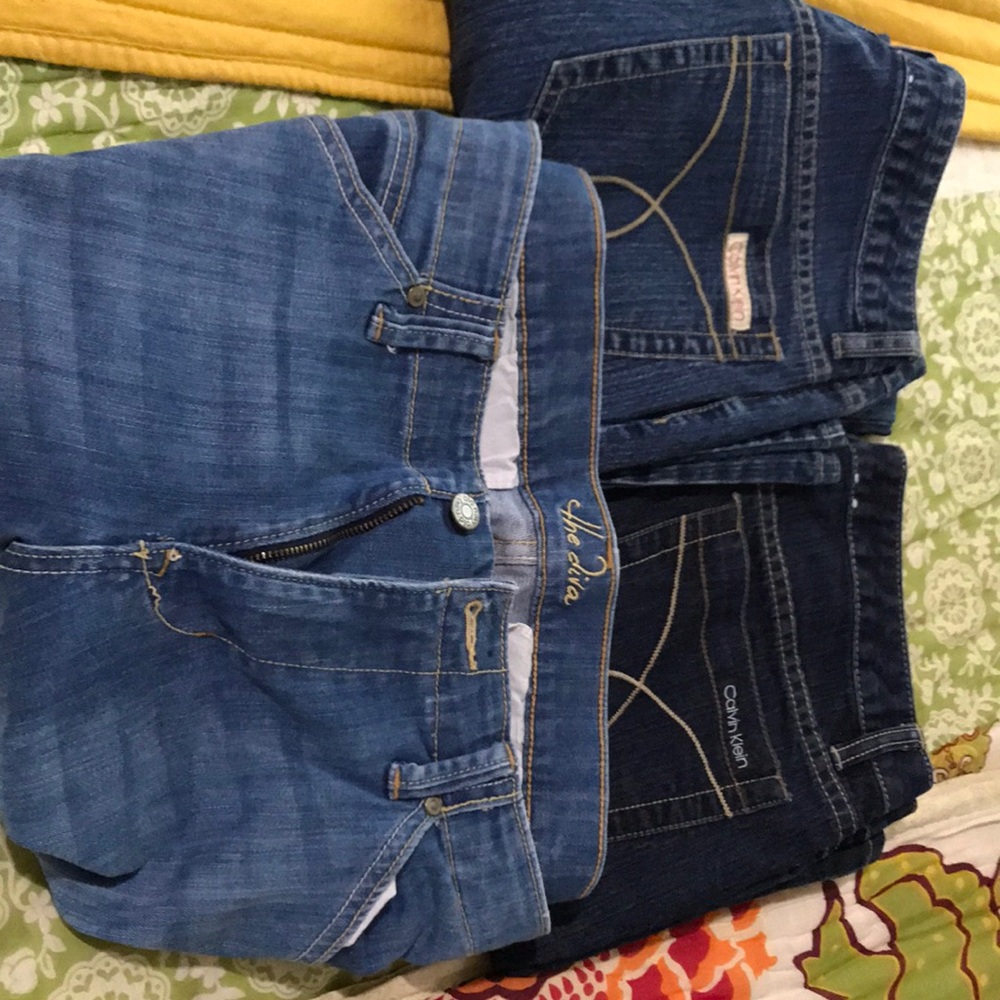 2 Calvin Klein boot cut, 1 pair Old Navy, Diva